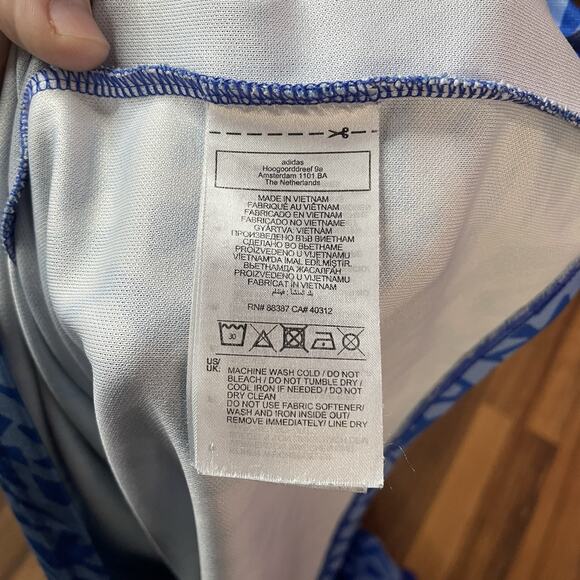 Men’s M Loose Fit Adidas Spain Icon Long Sleeve Goalkeeper Jersey Bahia Blue - Picture 5 of 9